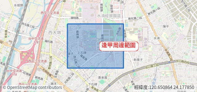 Polygon OSM snapshot example