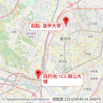 Two Point Snapshot example from Feng Chia University to ICC office building